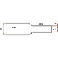 熱収縮チューブ・TC26シリーズ(小ロット1mカット品) TC26ー25.0ーCR1 5本入 TC26-25.0-CR1 1袋(5本)（直送品）