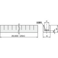 ヘラマンタイトン 粘着剤付エッジプロテクタ THAー032ーB 20m入 1巻(20m)（直送品）