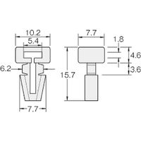ヘラマンタイトン プッシュマウント(ウィングなし) TM1SF 100個入 1袋(100個)（直送品）