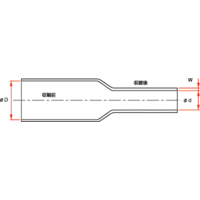 ヘラマンタイトン 熱収縮チューブ・TREDUX(スタンダード) TREDUXー76.2/38.1ーBK 3本入 1箱(3本)（直送品）