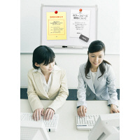 アスカ アルミ枠ホワイトボードL AWB046 2枚（直送品）