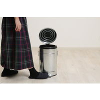 不二貿易 スチール ラウンドペダルペール 12L ガルバナイズ 34741 1個