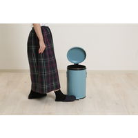 不二貿易 スチール ラウンドペダルペール 12L スモークブルー 34743 1個