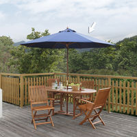 タカショー ウッドパラソル 2.7m ネイビーブルー PAS-27BL 1個