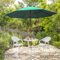 タカショー ウッドパラソル 2.7m グリーン PAS-27G 1個