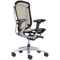 CC81GR FPG7 オカムラ コンテッサ セコンダ 可動肘 座メッシュ ハイバックシルバーフレーム ブラックボディ ベージュ 1脚（直送品）