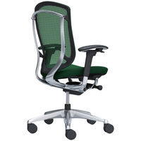 CC83BR FPD5 オカムラ コンテッサ セコンダ 可動肘 座クッション ハイバックポリッシュフレームブラックボディ ダークグリーン 1脚（直送品）