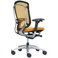 CC83BR FPD9 オカムラ コンテッサ セコンダ 可動肘 座クッション ハイバック ポリッシュフレームブラックボディ イエロー 1脚（直送品）