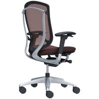 CC83GR FPC8 オカムラ コンテッサ セコンダ 座クッション ハイバック シルバーフレーム ブラックボディ ダークブラウン 1脚（直送品）