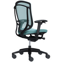 CC83MR FPC6 オカムラ コンテッサ セコンダ 可動肘 座クッション ハイバック ブラックフレーム ブラックボディ セージ 1脚（直送品）