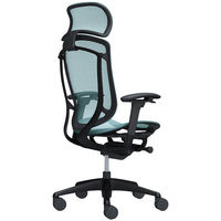 CC85MR FPG6 オカムラ コンテッサ セコンダ 大型ヘッドレスト 座メッシュ ブラックフレーム ブラックボディ セージ 1脚（直送品）