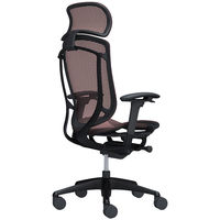 CC85MR FPG8 オカムラコンテッサセコンダ 大型ヘッドレスト 座メッシュ ブラックフレームブラックボディ ダークブラウン 1脚（直送品）