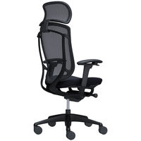 CC87MR FPC1 オカムラコンテッサセコンダ 大型ヘッドレスト 座クッション ブラックフレーム ブラックボディ ブラック 1脚（直送品）