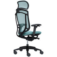 CC87MR FPC6 オカムラ コンテッサ セコンダ 大型ヘッドレスト 座クッション ブラックフレーム ブラックボディ セージ 1脚（直送品）