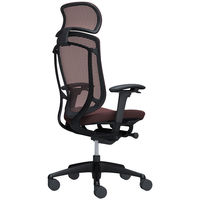 CC87MR FPC8 オカムラコンテッサセコンダ 大型ヘッドレスト 座クッションブラックフレームブラックボディ ダークブラウン 1脚（直送品）