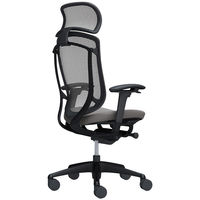 CC87MR FPD2 オカムラコンテッサセコンダ 大型ヘッドレスト 座クッションブラックフレームブラックボディミディアムグレー 1脚（直送品）