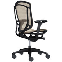 CC81MR FPG7 オカムラ コンテッサ セコンダ 可動肘 座メッシュ ハイバック ブラックフレーム ブラックボディ ベージュ 1脚（直送品）