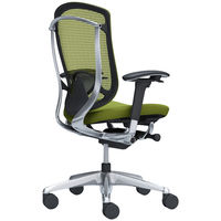 CC83BS FPC5 オカムラコンテッサセコンダ ハイバック 座クッション ポリッシュフレームブラックボディ ランバー付グリーン 1脚（直送品）