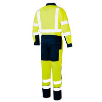 アイトス ツナギ ハイパーイエロー×ネイビー L 2722-091 1着（直送品）