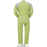 ヤマタカ 静電気防止夏ツナギ服 ライムグリーン/ライトグレー 6L 412ー14ー6L 1枚（直送品）