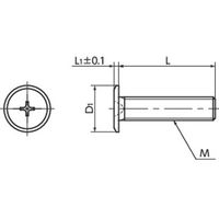鍋屋バイテック会社 十字穴付き超極低頭ボルト SEQ-M4-12-TZB 1袋(50個)（直送品）
