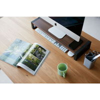 キングジム 木製デスクボード ロング・ロータイプ 幅600mm WD600Lチヤ 1台（取寄品）