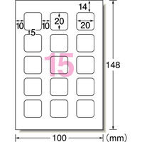 エーワン（A-one）ラベルシール 写真シール フォト光沢タイプ インクジェット シール ステッカー はがきサイズ 15面  5シート  29624