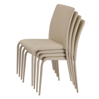 【軒先渡し】関家具 TOCOM LINK リンク スタッキングチェア ホワイト PU TDC-9331 1セット（2脚入）（直送品）