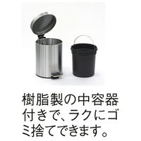 ウィーゼル ステンレスペダルペール（ヘアライン） 20L ゴミ箱 1個（わけあり品）