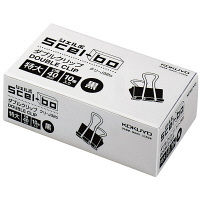 コクヨ　ダブルクリップ（個箱タイプ）特大・黒　クリ-J32D　1セット（100個：10個入×10箱）