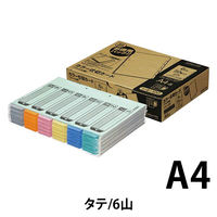 コクヨ カラー仕切カード（ファイル用） A4タテ  2穴 6山　50組 シキ-120 1セット（150組：50組入×3パック）