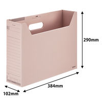 コクヨ　ファイルボックス-FS　＜Fタイプ＞　フタ付き　B4ヨコ　背幅102mm　ピンク　B4-LFFN-P　1セット（10冊）