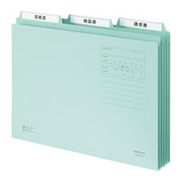 コクヨ A4 1/3カットフォルダー(カラー) A4-3F-2B 1セット(50冊)