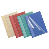 コクヨ　ファスナーファイル＜クリヤーカラー＞　プレゼンファイル A4タテ　2穴　約100枚収容　　セピア　フ-P160S　10冊入