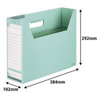 コクヨ　ファイルボックス-FS　＜Dタイプ＞　B4ヨコ　背幅102mm　緑　B4-LFD-G　1セット（10冊）