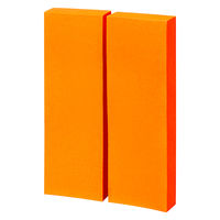 コクヨ タックメモ 蛍光色 付箋 74×25mm 橙 100枚 メ-1303-YR 1セット(40冊:2冊×20パック)