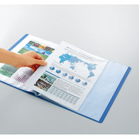 コクヨ クリヤーブック固定式・横入れ A4縦 10枚 青 ラ-810B 1セット(10冊)