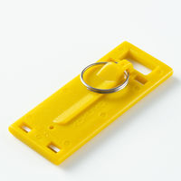 コクヨ キーホルダー名札<キーシス>4本 黄 ナフ-S230Y 1セット(40個:4個入×10パック)