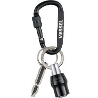 ベッセル クイックキャッチャーキーアダプター付 ブラック・キーアダプター・カラビナ QB-KBAD 1セット（直送品）