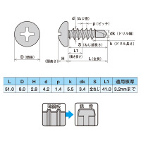 ヤマヒロ 鉄 ジャックポイント(ドリルねじ) ナベ 4.0×50 PJ50 1箱(200本入)（直送品）