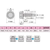 ヤマヒロ ステンレス ジャックポイント ヘックス 5.0×19 SHJB19 1箱(500本入)（直送品）