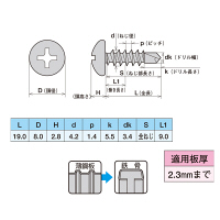 ヤマヒロ ステンレス(SUS410) ジャックポイント ナベ 4.0×19 SPJ19 1箱(700本入)（直送品）