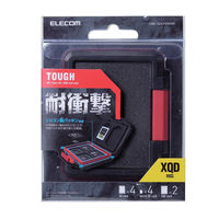 エレコム（ELECOM） SD/microSD/XQDカードケース（耐衝撃） 幅88×奥行76×高さ16.5mm CMC-SDCHD02BK 1個