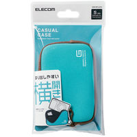 エレコム デジカメケース/ネオプレン/Sサイズ/ストラップ無し/ブルー DGB-065BUL 1個