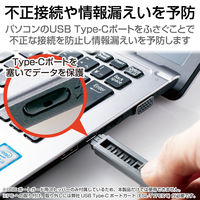 エレコム USB Type-Cポートガード/ストッパー ESL-TYPEC1K 1パック(12個入)（直送品）