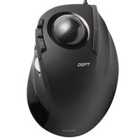 トラックボールマウス 有線 8ボタン 光学式 人差し指 チルトホイール搭載 高性能 DEFT ブラック M-DT2URBK エレコム 1個