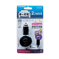エレコム 車載充電器(3A・巻取りType-C&USB) MPA-CCC04BK 1個