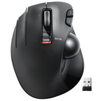 トラックボールマウス 無線 6ボタン 親指 左手用 握りやすい 手になじむ 高性能 チルト ブラック M-XT4DRBK エレコム 1個（直送品）