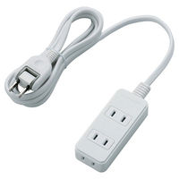 延長コード 電源タップ コンセント 2m 2ピン 3個口 雷ガード ホワイト T-KS02-2320WH エレコム 1個