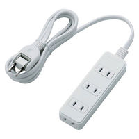 延長コード 電源タップ コンセント 2m 2ピン 4個口 雷ガード ホワイト T-KS02-2420WH エレコム 1個